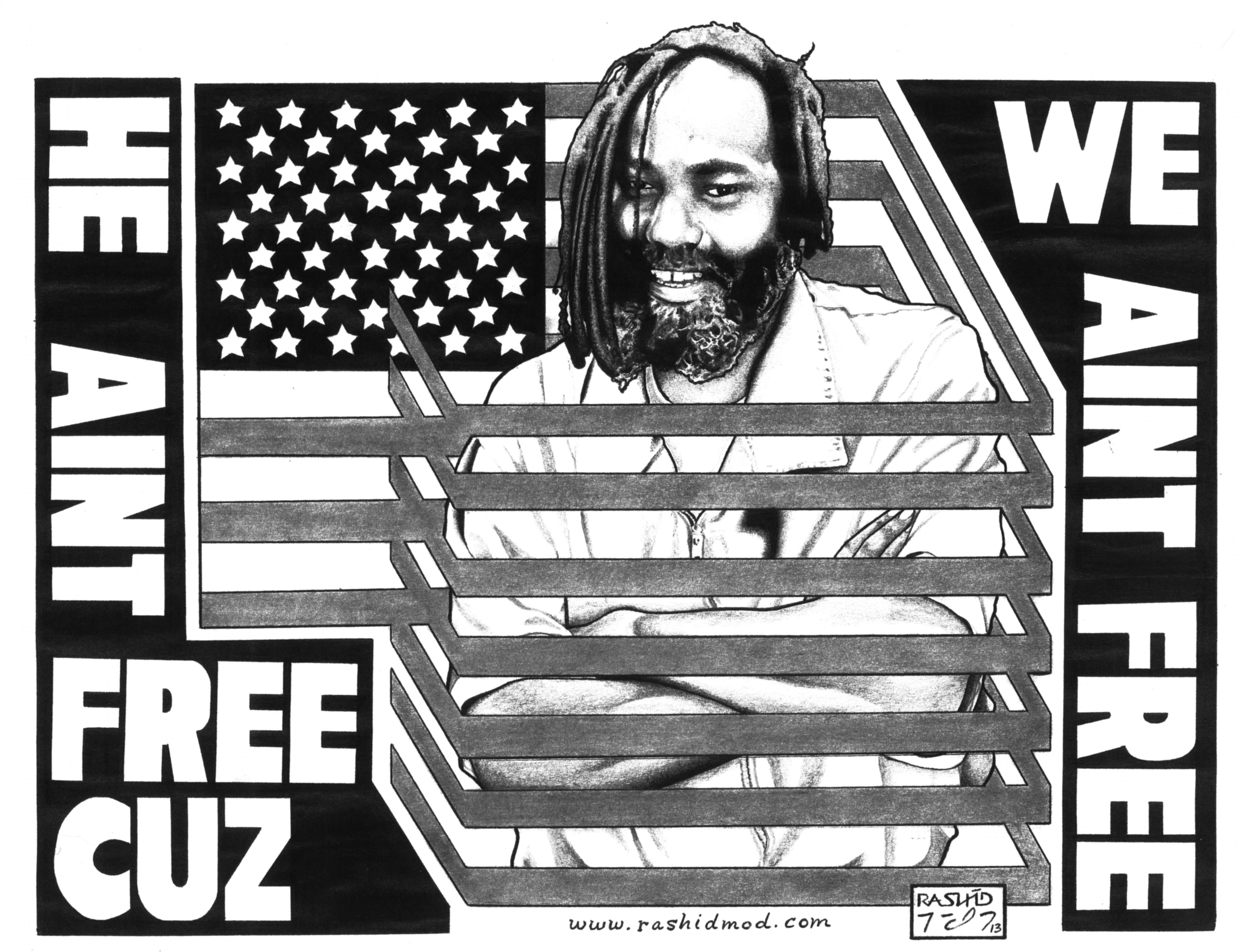 He Ain't Free Cuz We Ain't Free (Mumia Abu Jamal)